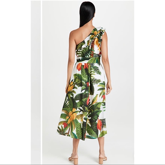 FARM Rio White Cocoa Forest One Shoulder Dress - Picture 2 of 2